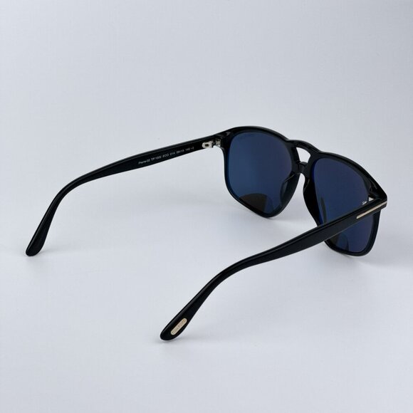 Tom Ford Women Shiny Black Smoke Pilot BRAND NEW Sunglasses PIERRE FT1000 01A